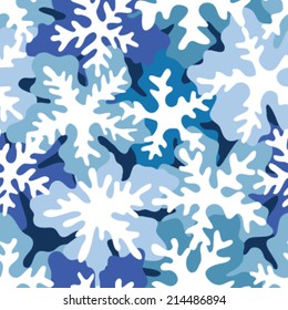 Seamless Hibiscus Camouflage Background Pattern