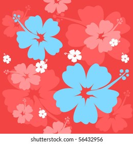 seamless Hibiscus flower  Background