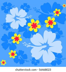 seamless Hibiscus flower Background