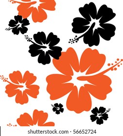 seamless Hibiscus flower Background