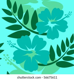 seamless Hibiscus flower Background