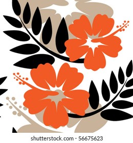 seamless Hibiscus flower Background