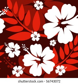 seamless Hibiscus flower Background