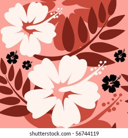 seamless Hibiscus flower Background