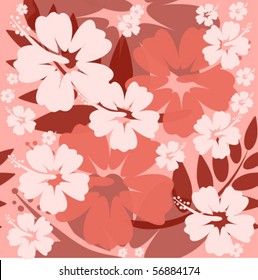 seamless Hibiscus flower Background