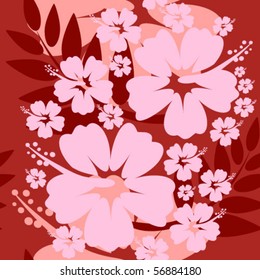 seamless Hibiscus flower Background