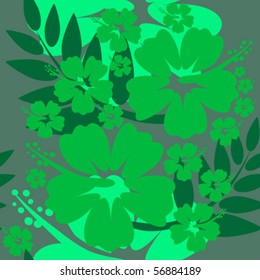 seamless Hibiscus flower Background