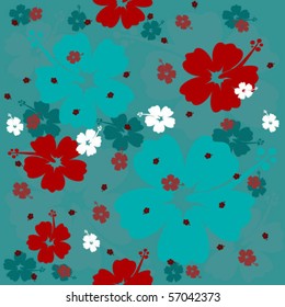 seamless Hibiscus flower Background