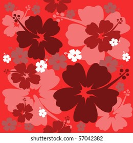 seamless Hibiscus flower Background