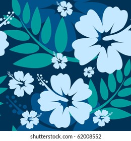 Seamless Hibiscus flower Background