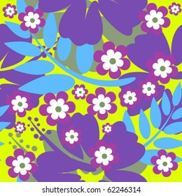 Seamless Hibiscus flower Background
