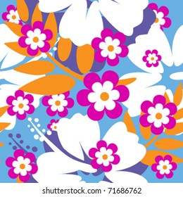 seamless Hibiscus flower Background
