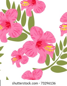 seamless Hibiscus flower Background