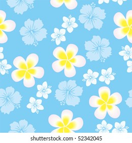Seamless hibiscus pattern