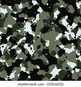 Seamless high contrast European fashion camouflage pattern vector