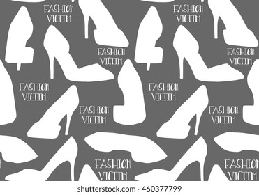 Seamless High Heels Pump Vector Pattern