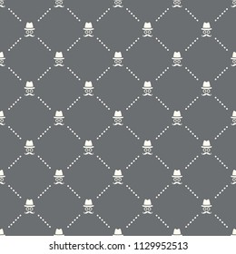 seamless hipster pattern on a dark background. hipster icon creative design. Can be used for wallpaper, web page background, textile, print UI/UX