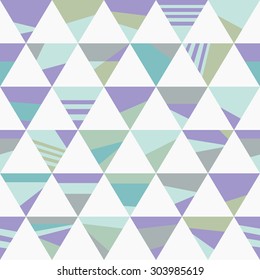 Seamless hipster triangle colorful pattern