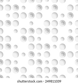 Seamless Hole Pattern. Vector Soft Background. Regular White Texture