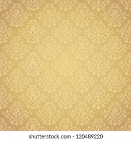 Seamless holiday golden pattern. Seamless pattern can be used for wallpaper, pattern fills, web page background,surface textures, wrapping paper. Floral textile background