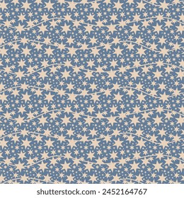Seamless holiday new year and Christmas pattern wallpaper with stars minimalism print	