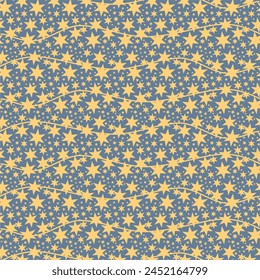 Seamless holiday new year and Christmas pattern wallpaper with stars minimalism print	