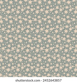 Seamless holiday new year and Christmas pattern wallpaper with stars minimalism print	