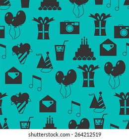 Seamless holiday pattern, festive background
