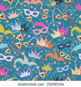 Seamless holiday Purim pattern