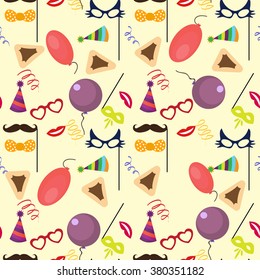 Seamless holiday Purim pattern