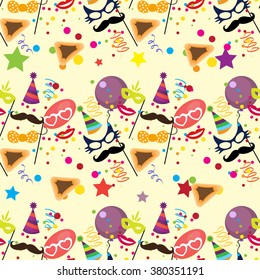 Seamless holiday Purim pattern