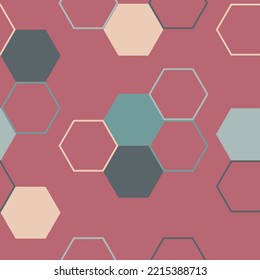 Patrón de vectores Hexagonal de gradiente holográfico impecable.  Antecedentes abstractos.