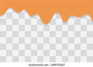 Seamless honey dripping honey. Vector flowing down honey background.