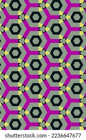 fondo de patrón vectorial extensible hexagonal ininterrumpido