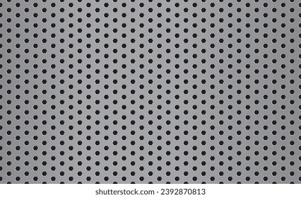 seamless honeycomb hexagonal perforated metal plate, vector illustration