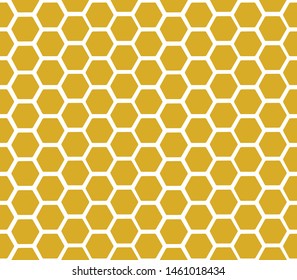 Seamless Honeycomb Pattern. Endless Hexagon Background.