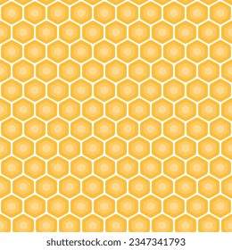 Seamless honeycomb pattern. Hexagon background. Vector illustration. Design for web, wrapping, wallpaper, textile, cover, print, fabric, fashion.