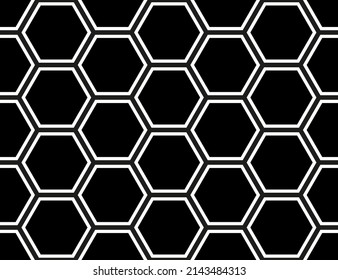 Seamless honeycomb pattern. Vector background hexagonal grid