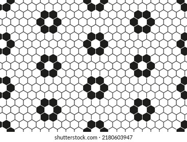 Seamless honeycomb pattern. Vector background hexagonal grid