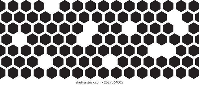 Pacote de vetor de padrão de favo de mel sem costura - Fundo de grade hexágono geométrico em amarelo, preto e cinza para apicultura e design