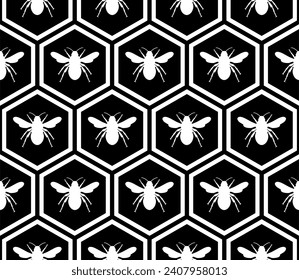 Seamless Honeycomb Shape Motifs Pattern, Beehive or Bee House Form, can use for Decoration, Ornate, Carpet Pattern, Fashion, Fabric, Textile, Tile, Mosaic, Wallpaper, Wrapping Cover, Background, etc.