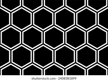 Seamless Honeycomb Shape Motifs Pattern, Beehive or Bee House Form, can use for Decoration, Ornate, Carpet Pattern, Fashion, Fabric, Textile, Tile, Mosaic, Wallpaper, Wrapping Cover, Background, etc.