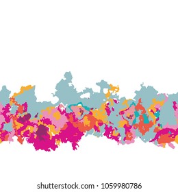Seamless horisontal pattern. Vector colorful background