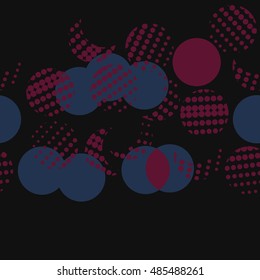Seamless horizontal  abstract   circles  pattern .