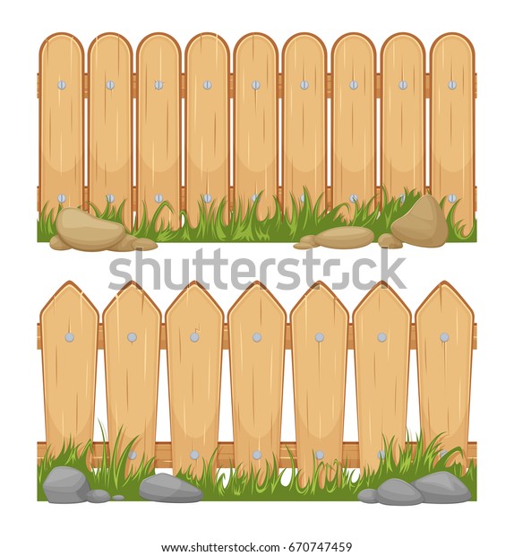 Seamless Horizontal Backgrounds Wooden Fences Vector Stock Vector Royalty Free