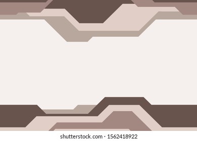 Seamless horizontal border pattern, isolated on light background. Background in high tech style. Endless stylish texture. Space for text. Flat geometric forms. Vector color background.