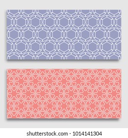 Seamless horizontal borders with repeating line texture. Geometric seamless lace patterns collection for banners, greeting cards or birthday invitations. Ethnic arabic, indian, turkish ornament