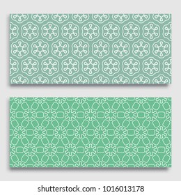 Seamless horizontal borders with repeating line texture. Geometric seamless lace patterns collection for banners, greeting cards or birthday invitations. Ethnic arabic, indian, turkish ornament