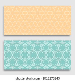 Seamless horizontal borders with repeating line texture. Geometric seamless lace patterns collection for banners, greeting cards or birthday invitations. Ethnic arabic, indian, turkish ornament