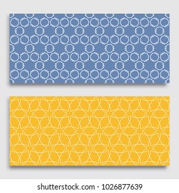 Seamless horizontal borders with repeating line texture. Geometric seamless lace patterns collection for banners, greeting cards or birthday invitations. Ethnic arabic, indian, turkish ornament